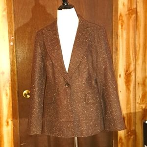 Chadwicks size 8 blazer, brown tweed